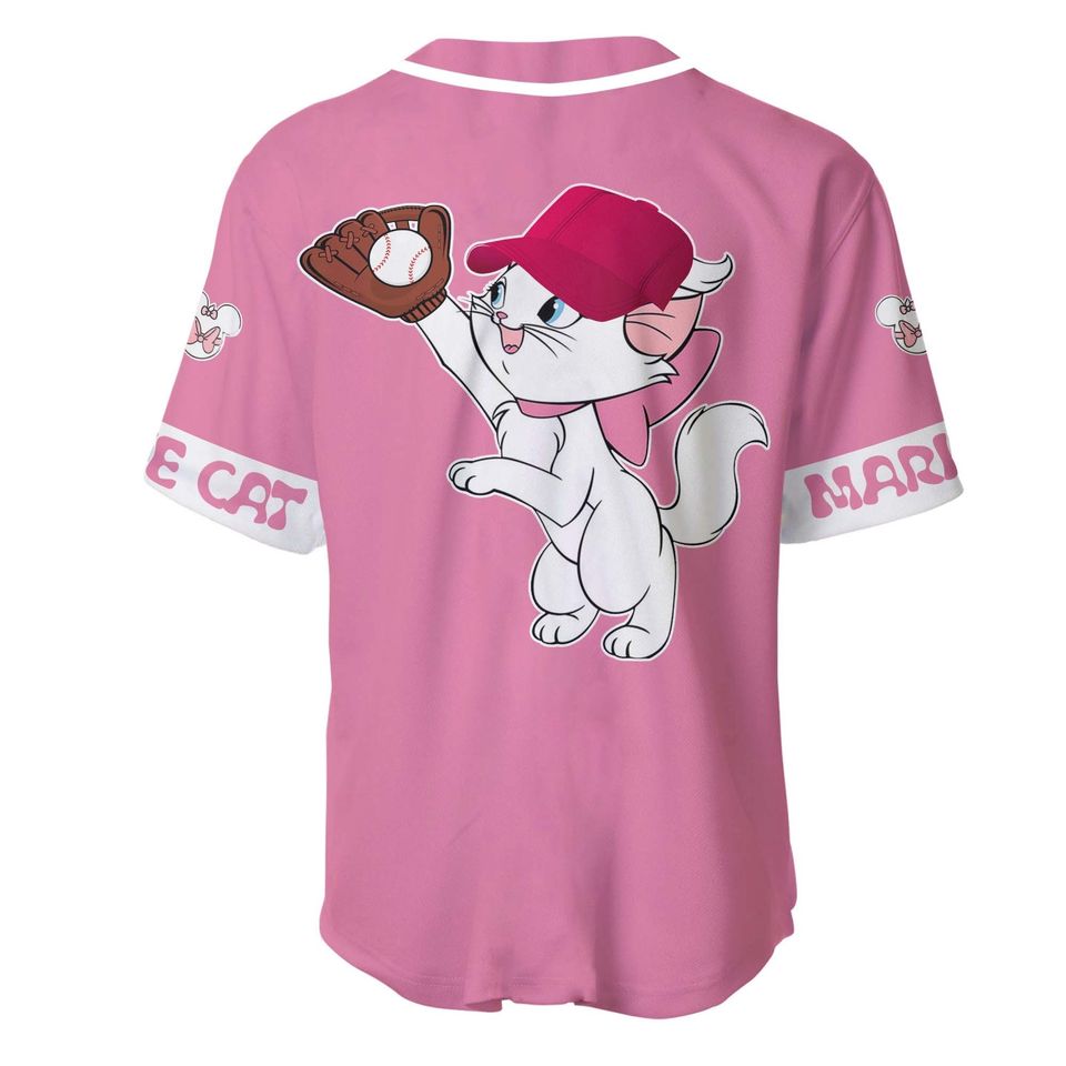 Marie Cat Light Pink White | Custom Disney Jersey