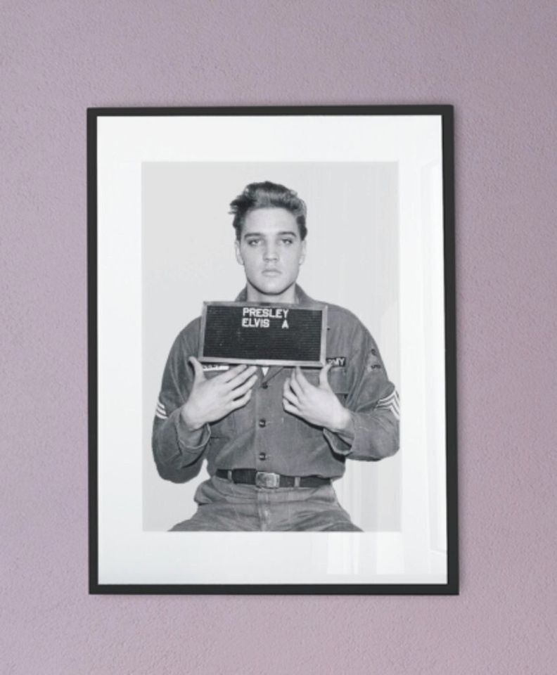 Elvis Presley Mugshot Wall Art Poster