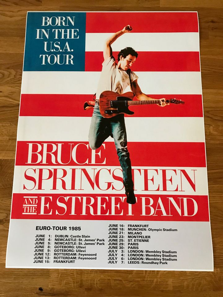 Bruce Springsteen Born in the USA UK Tour Poster