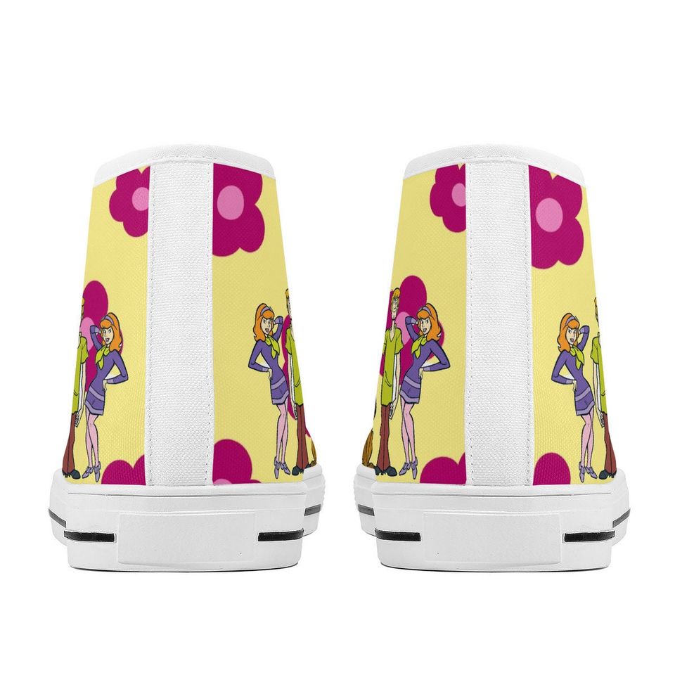Scooby Doo, Flower Power, Cartoon High Top Sneakers