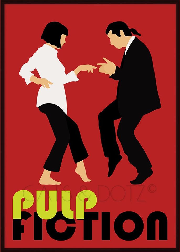 Pulp Fiction Mia and Vince dance, Uma Thurman Poster