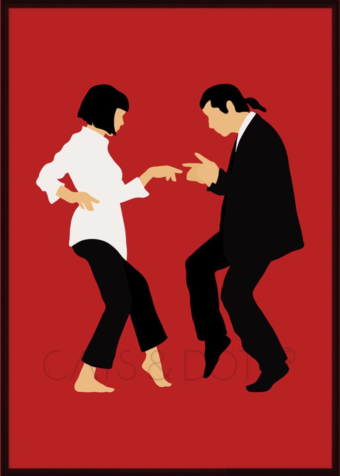 Pulp Fiction Mia and Vince dance, Uma Thurman Poster