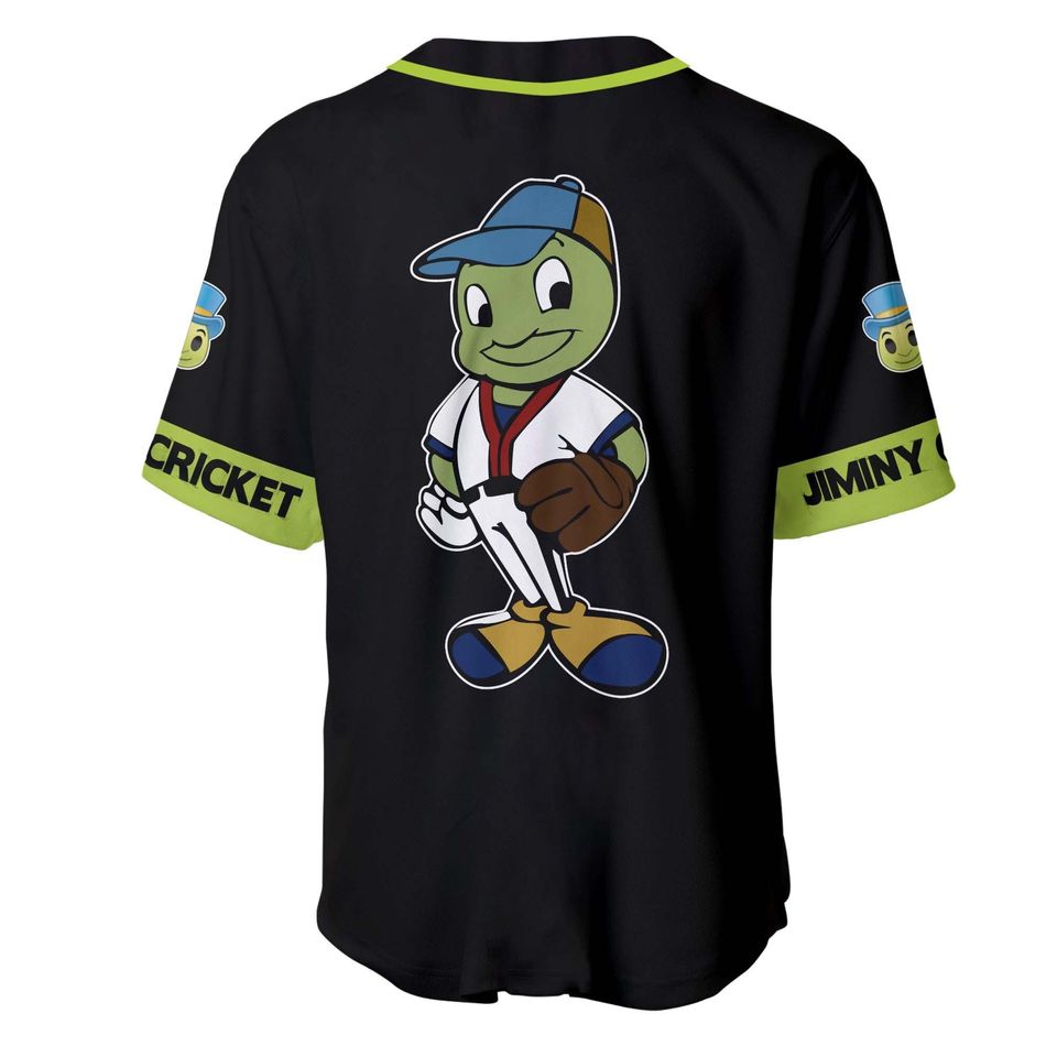 Jiminy Cricket Green Black | Disney Custom Baseball Jersey