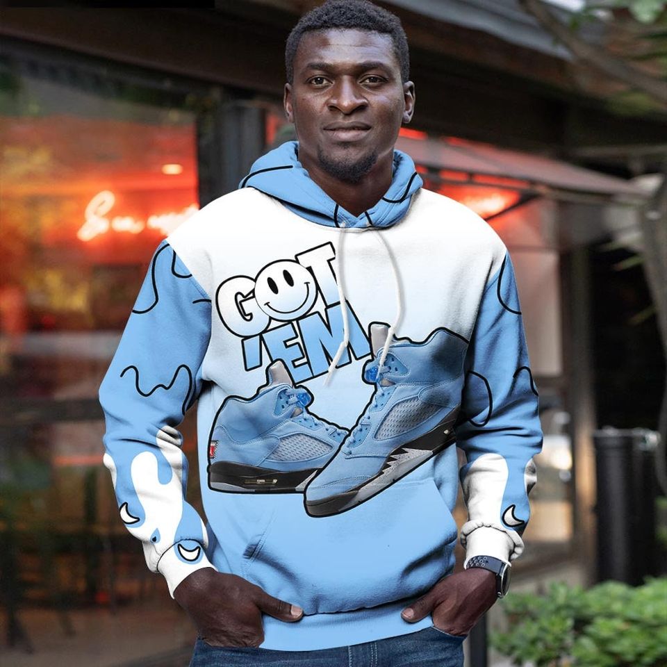 Dripping Got Em Shoes Shirt Match Retro University Blue 5s Tee