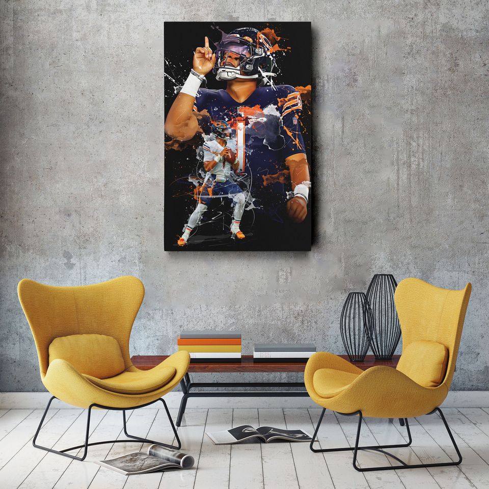 Justin Fields Poster Chicago Bears Poster