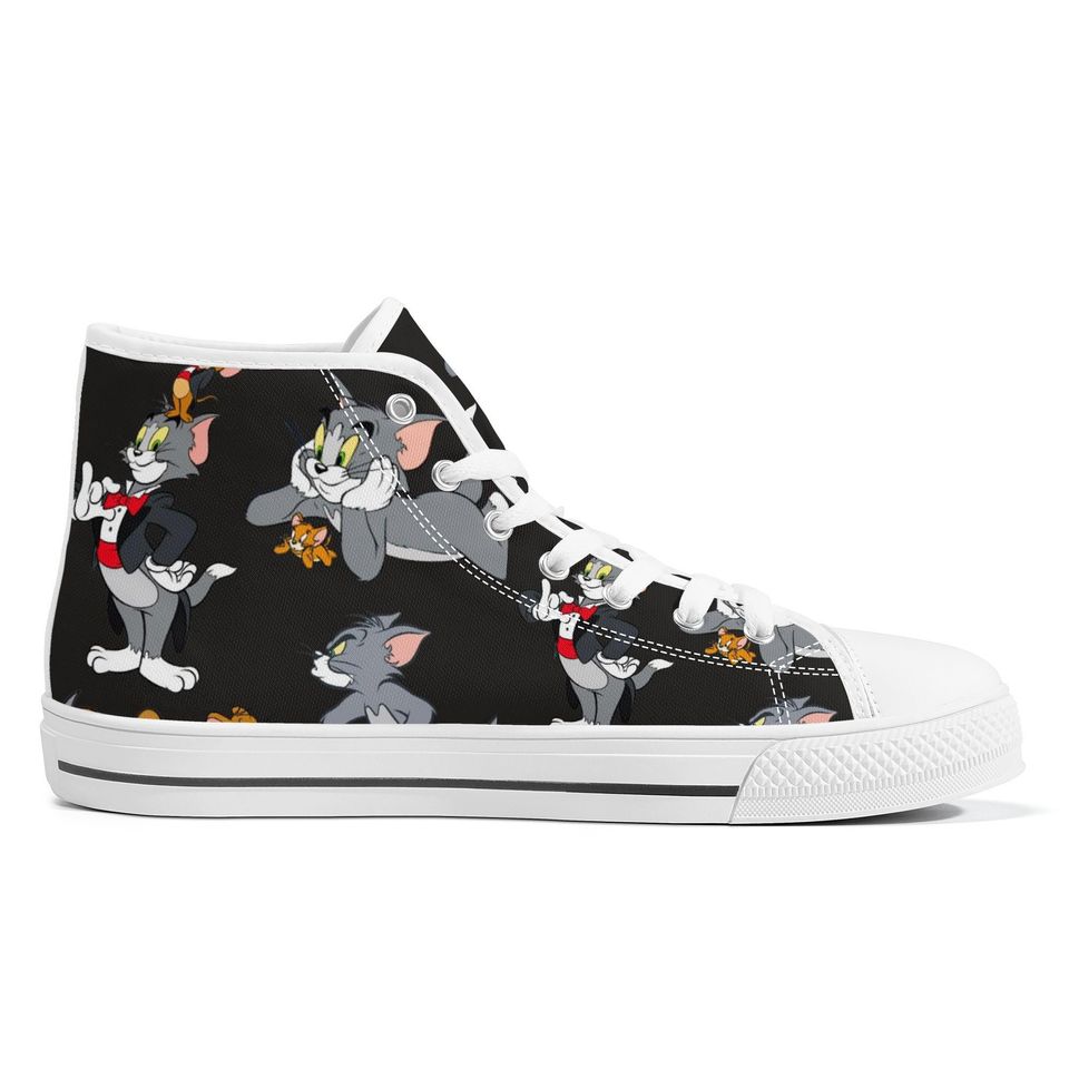 Tom & Jerry Funny Cartoon High Top Sneakers