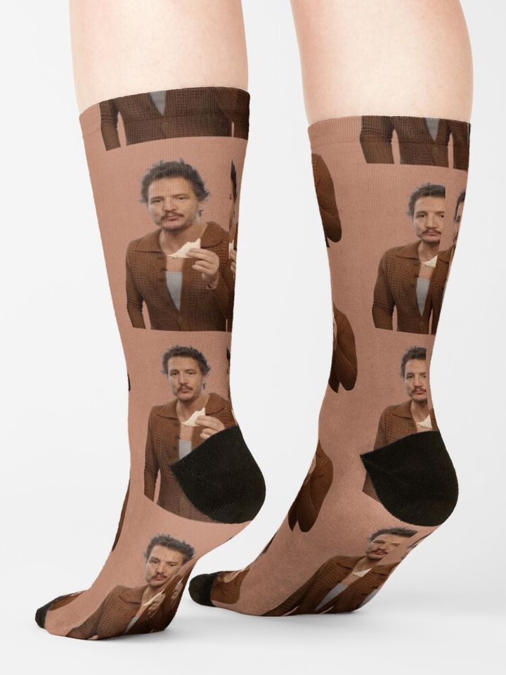 Pedro Pascal Eating a Sandwich / Toast Meme Socks