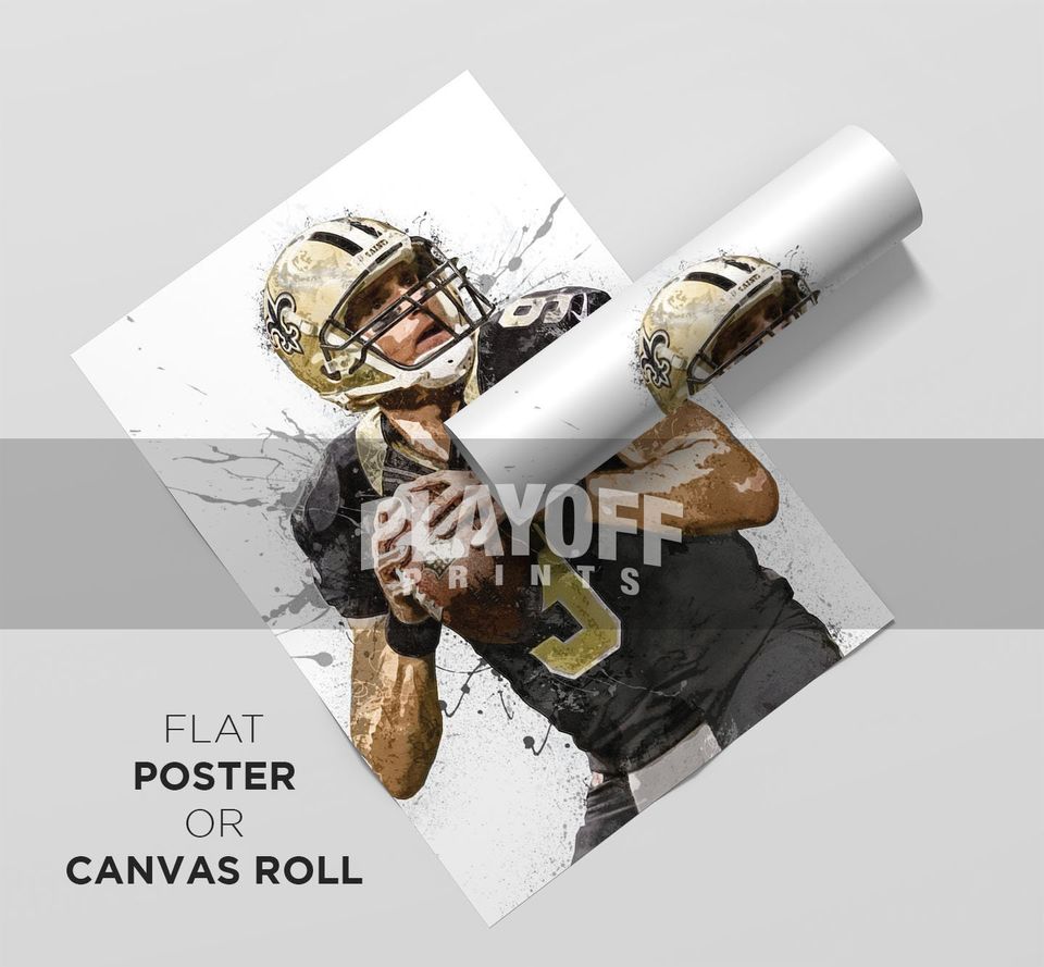 Drew Brees Poster, New Orleans Saints