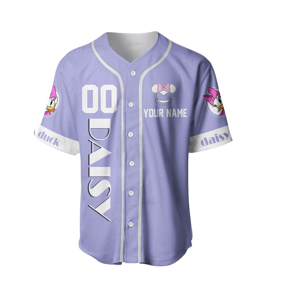 Daisy Duck Light Purple Lilac White | Disney Custom Baseball Jersey