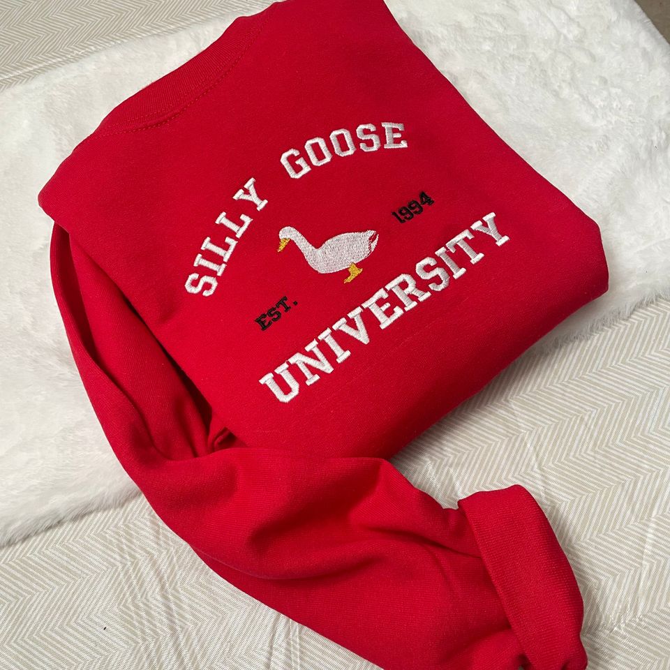 Silly Goose University Embroidered Sweatshirt