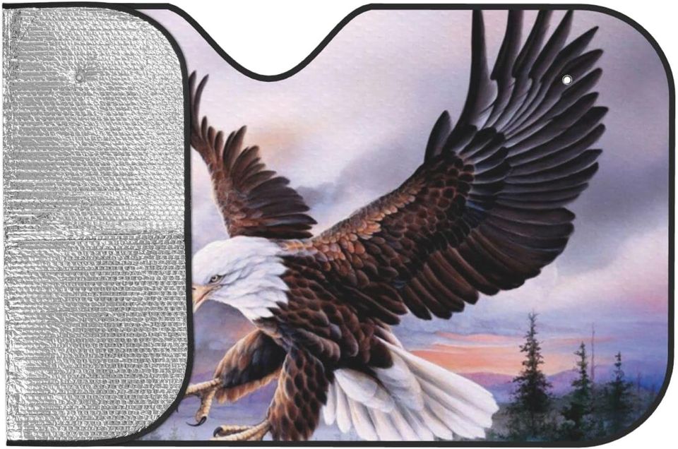 Bald Eagle Printed Car Windshield Sun Shade