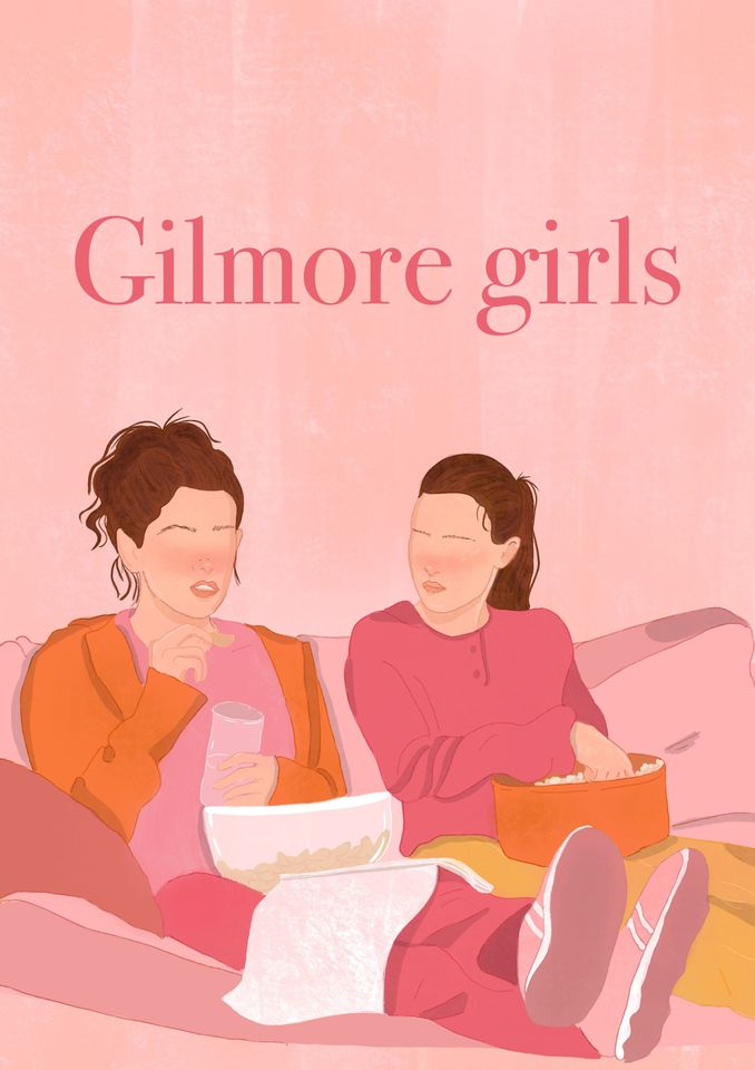 Gilmore girls tv show Illustration Poster