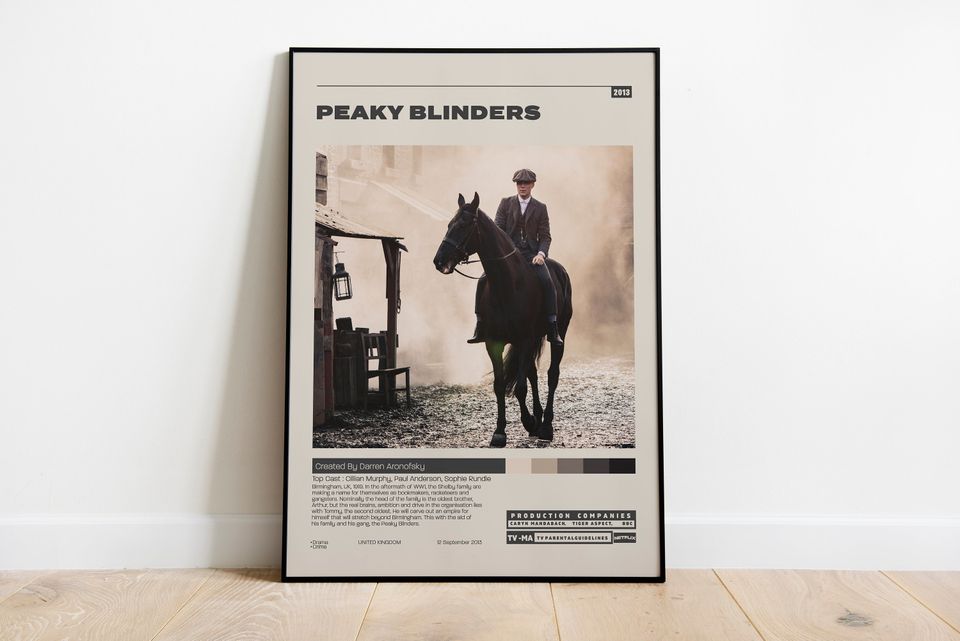 Peaky Blinders Poster,  Cillian Murphy, Minimalist Tv Series Poster