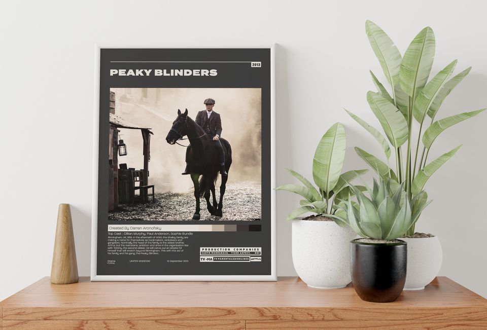 Peaky Blinders Poster,  Cillian Murphy, Minimalist Tv Series Poster