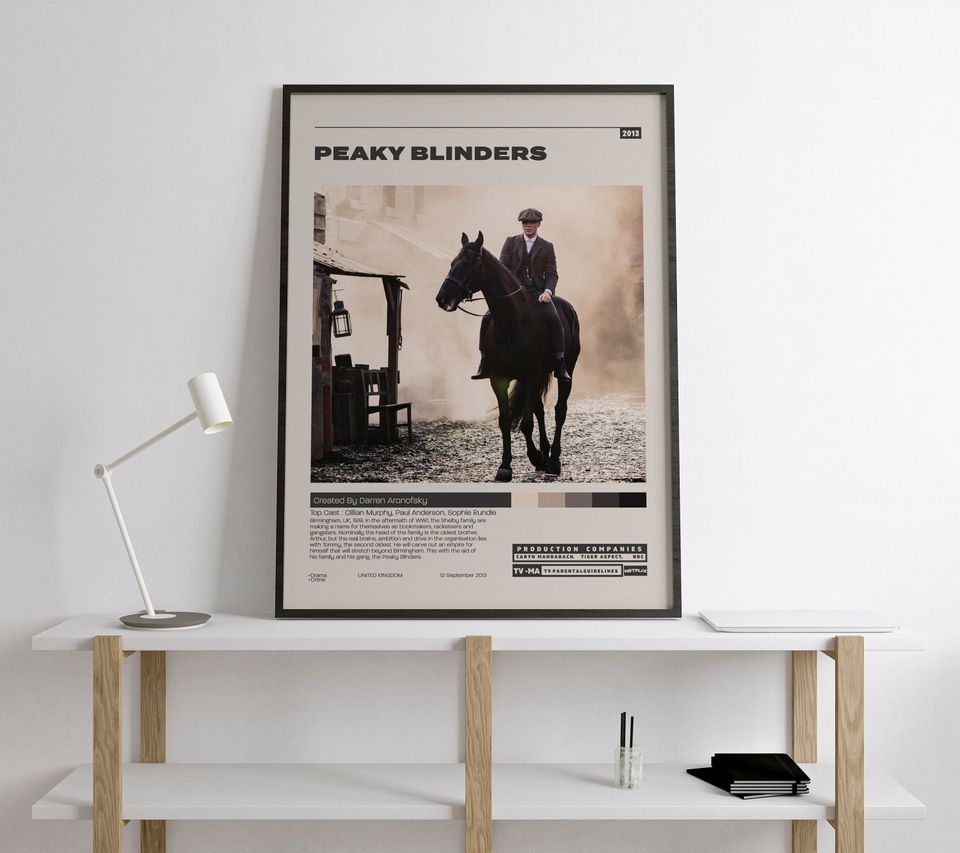 Peaky Blinders Poster,  Cillian Murphy, Minimalist Tv Series Poster