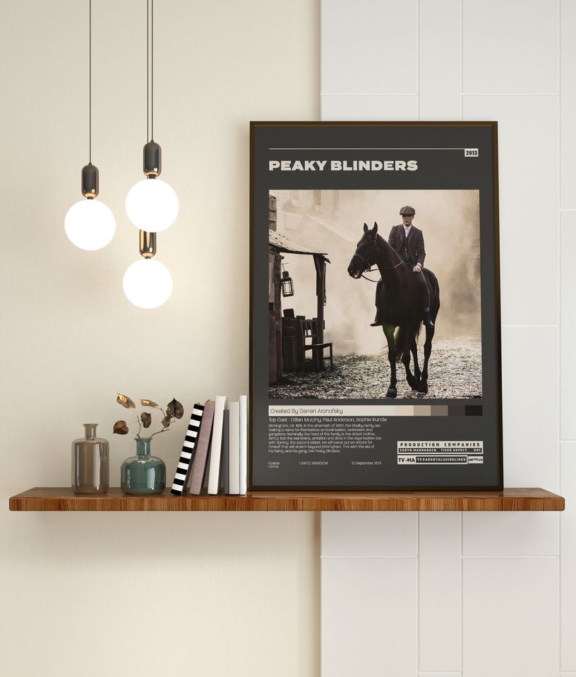 Peaky Blinders Poster,  Cillian Murphy, Minimalist Tv Series Poster