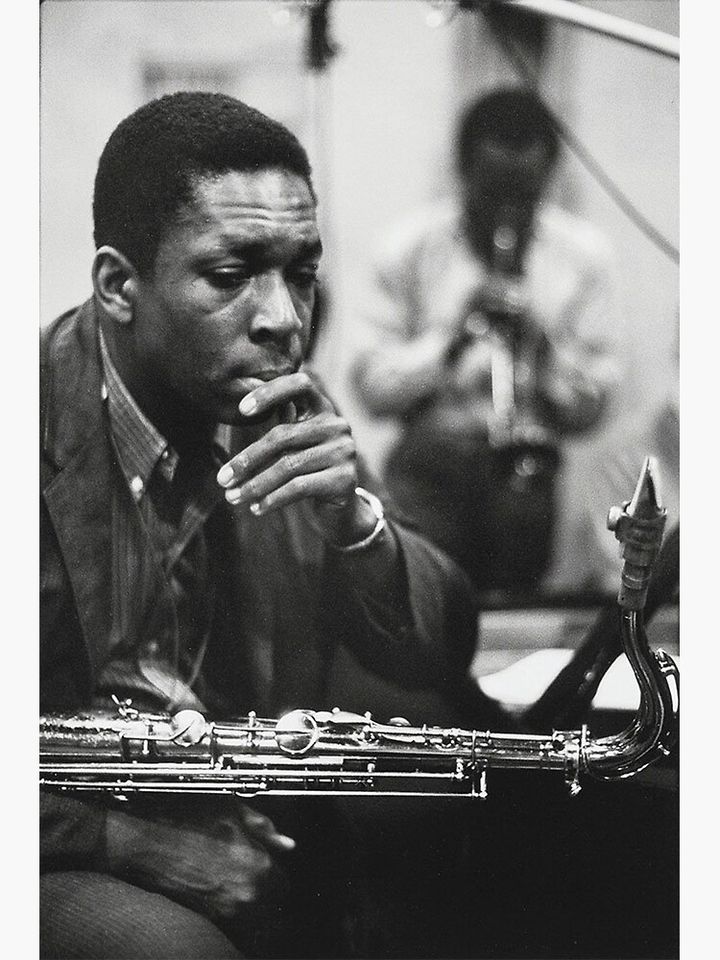 John Coltrane and Miles Davis Jazz Premium Matte Vertical Poster