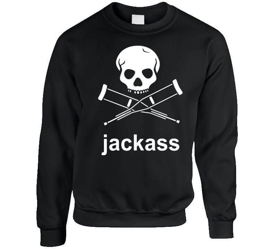 Jackass Skull And Crutches T Shirt