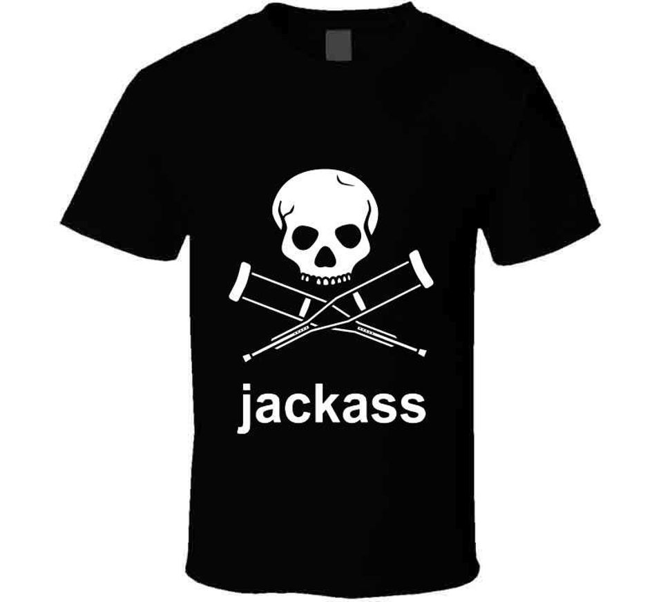 Jackass Skull And Crutches T Shirt