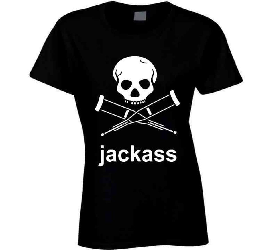 Jackass Skull And Crutches T Shirt