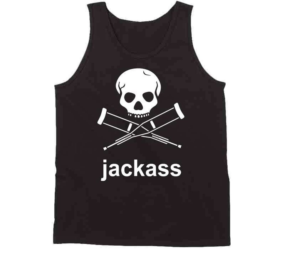 Jackass Skull And Crutches T Shirt