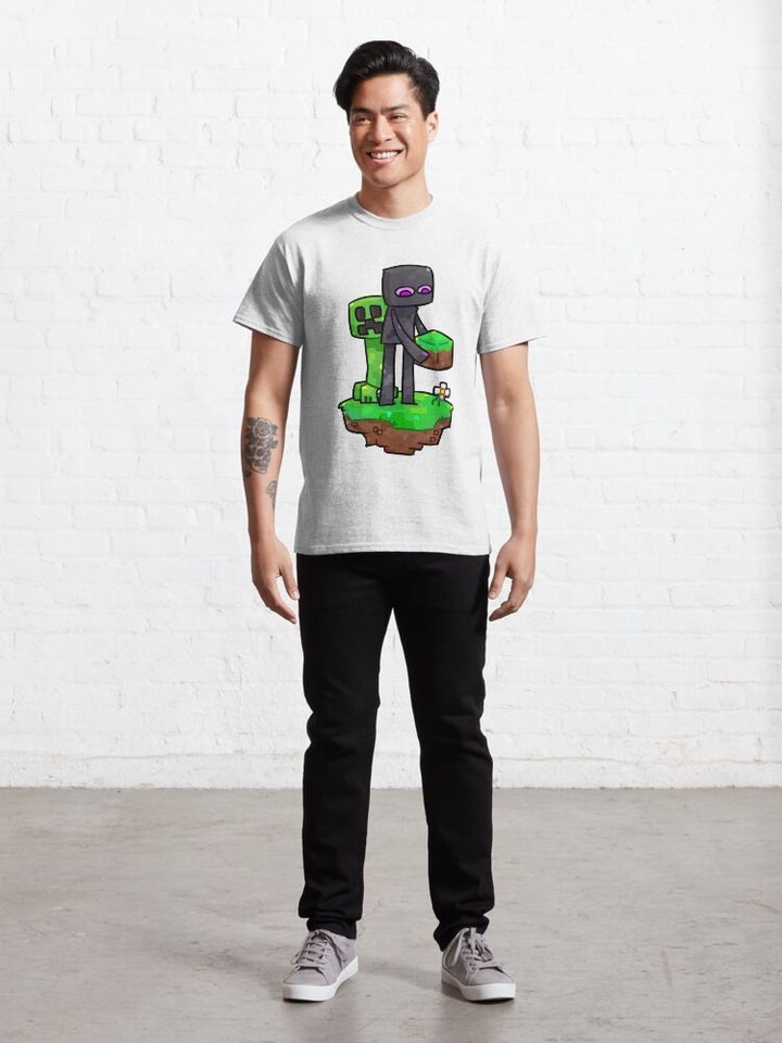 Minecraft Creeper and Enderman Classic T-Shirt