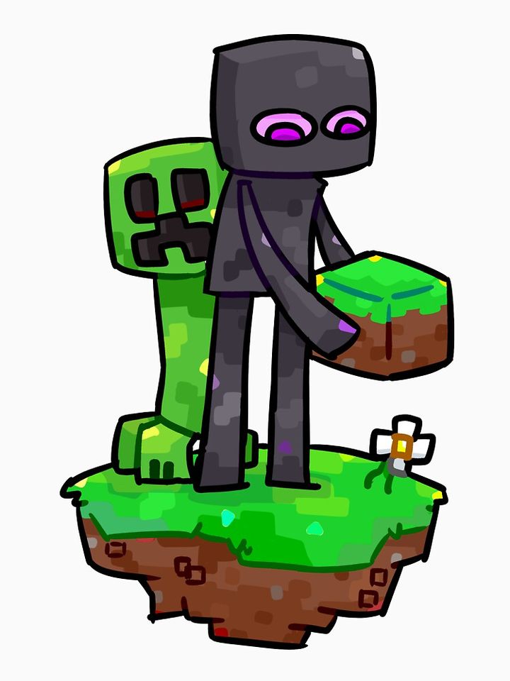 Minecraft Creeper and Enderman Classic T-Shirt