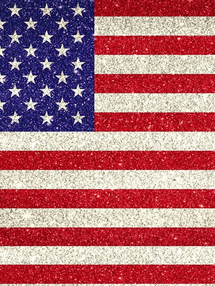 American Flag Sequin Glitter USA Leggings