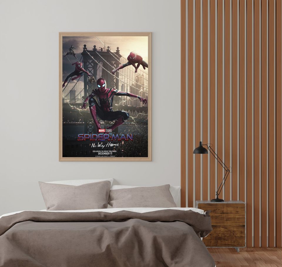 Spider Man No Way Home Poster, Tom Holland, Wall Art