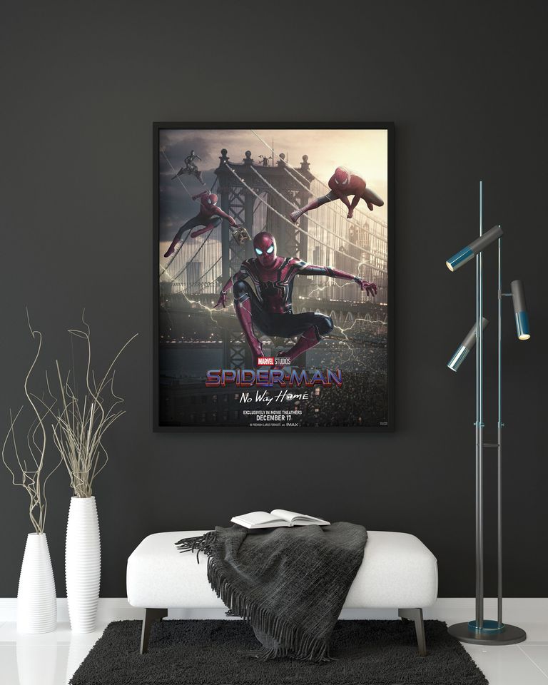 Spider Man No Way Home Poster, Tom Holland, Wall Art