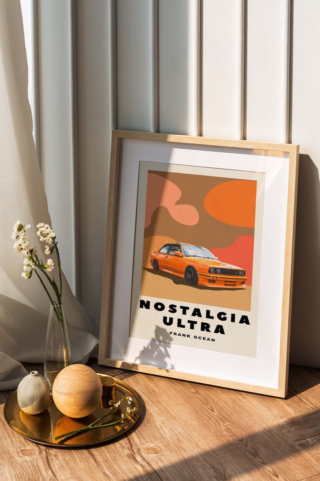 Mid-Century Frank Ocean Nostalgia Ultra Album Music Poster