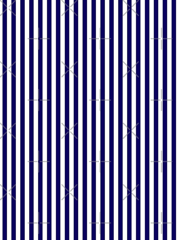 Nautical Navy Blue and White Classic Stripe Leggings