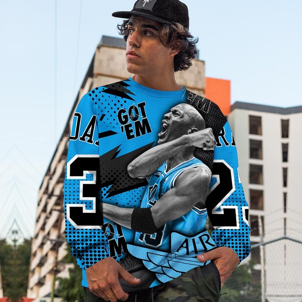 Goat Number 23 Sneaker Shirt Match Black University Blue 13s Tee