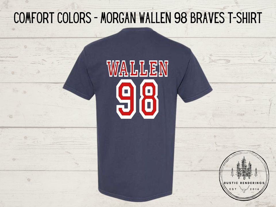 98 Braves Wallen Western Baseball T-Shirt