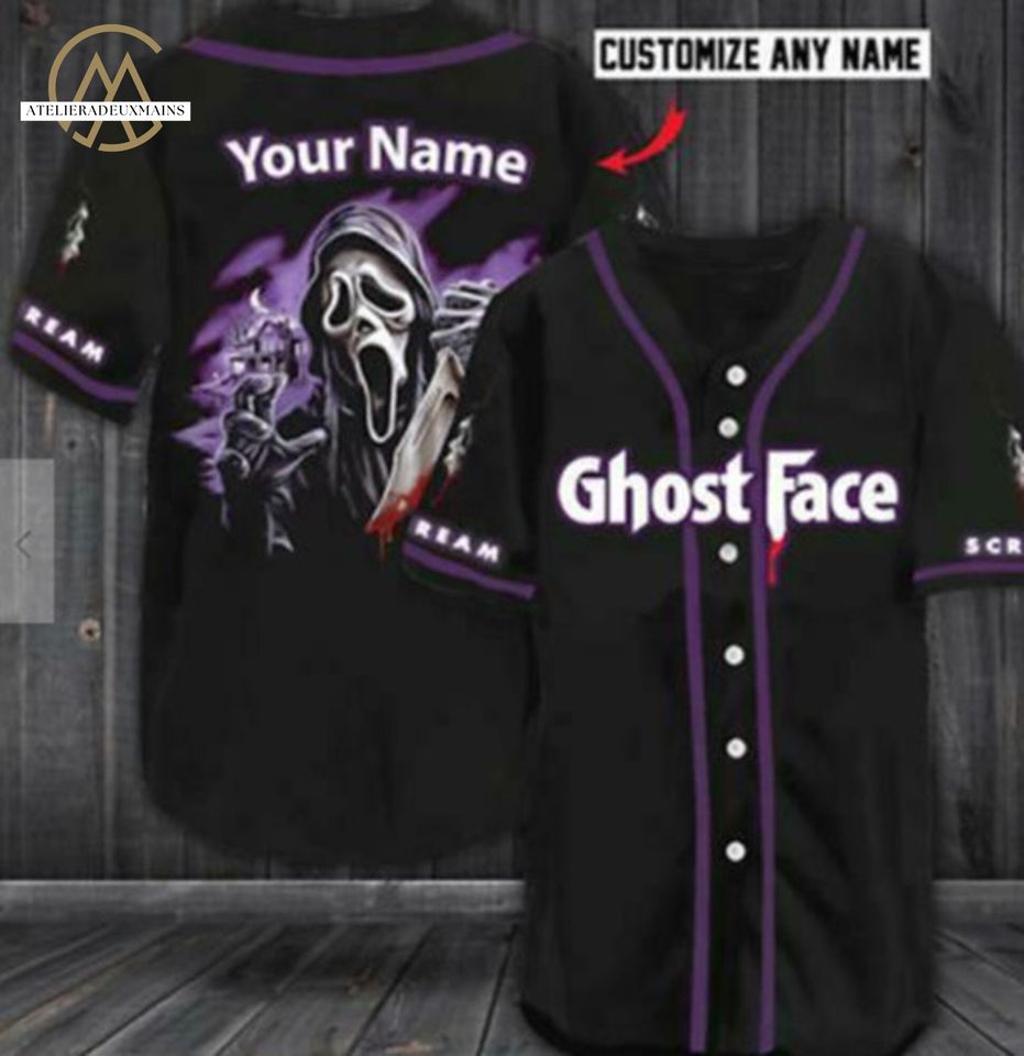 Personalized Horror The Ghostface Scream Baseball Jersey Shirt