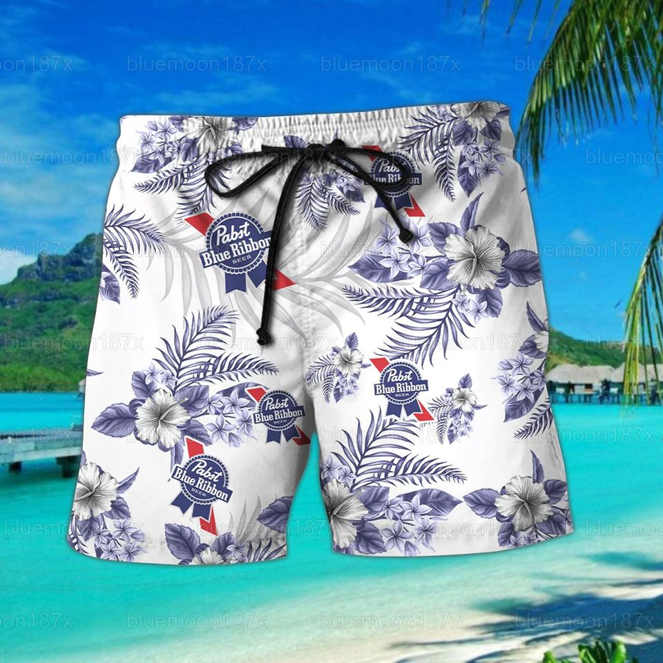 Pabst Blue Ribbon Hawaiian Shirt
