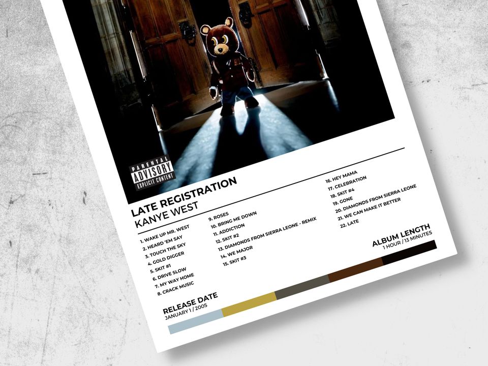 Kanye West Poster // Late Registration Album