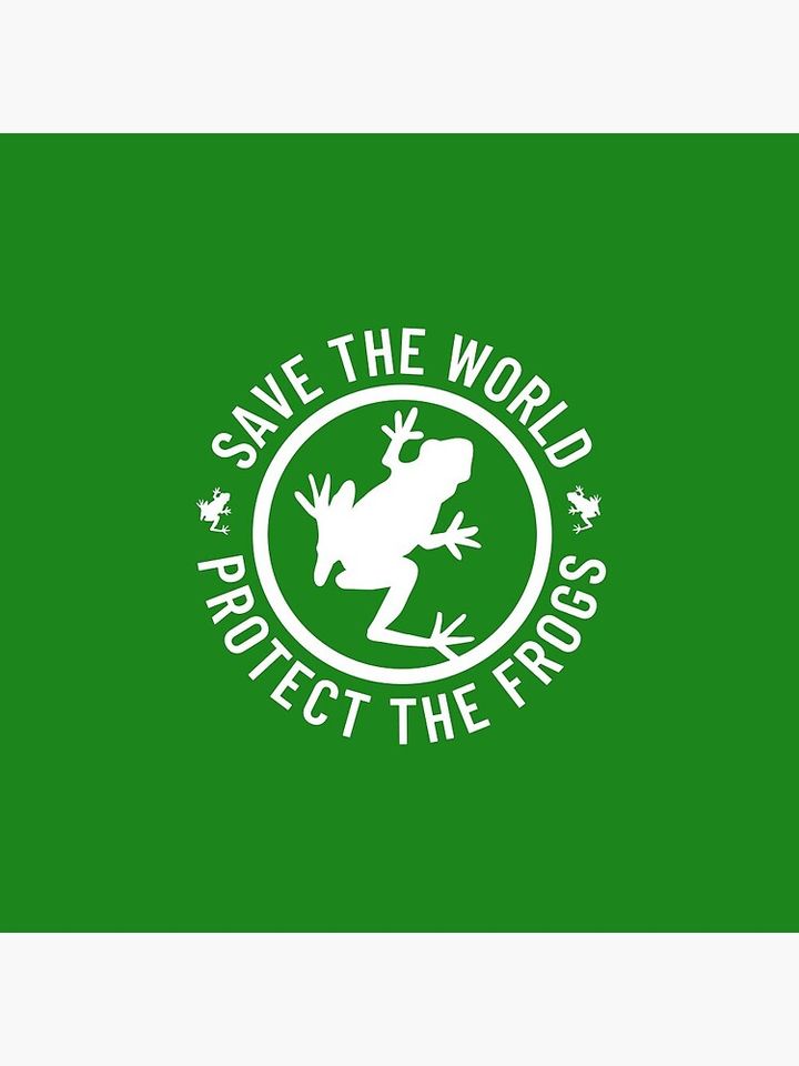Save the World Protect the Frogs Pin Button