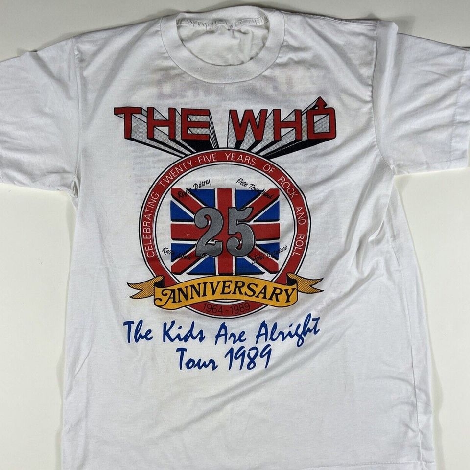 The Who The Kids Are Alright Tour 1989 T-Shirt, 90s The Who Rock Band Tour T-Shirt