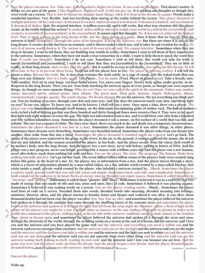 Minecraft´s Final Poem / The End Poem Premium Matte Vertical Poster