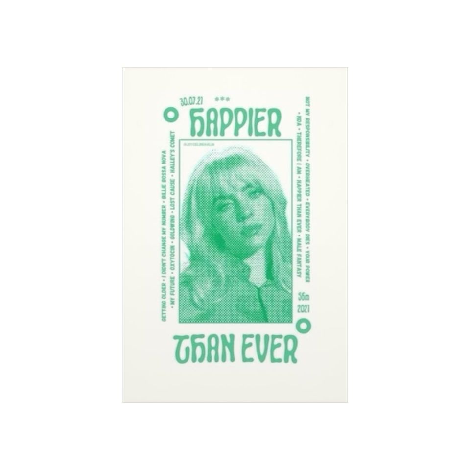 Billie Eilish Happier Than Ever Poster