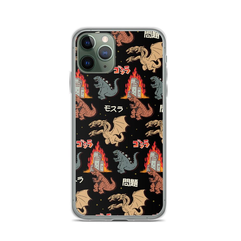 god zilla And Friends Japanese Monsters iPhone Case