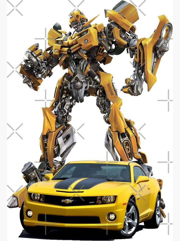 Bumblebee Transformers Camaro Robot Premium Matte Vertical Poster