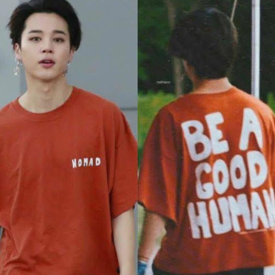 Be A Good Human Shirt, Jimin Orange Shirt