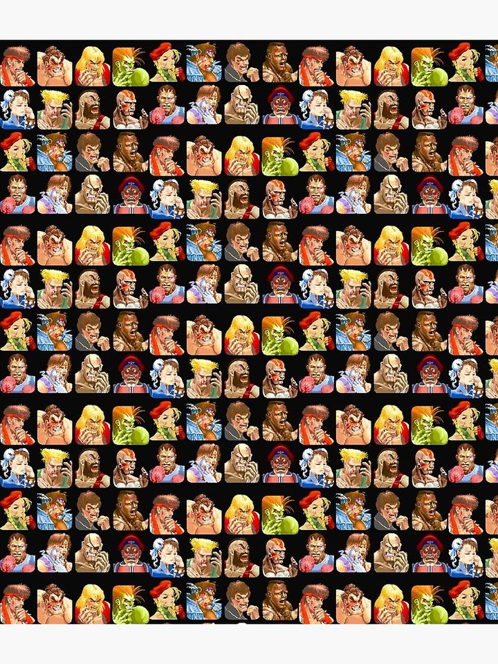 Defeated Portraits Super Street Fighter Backpack
