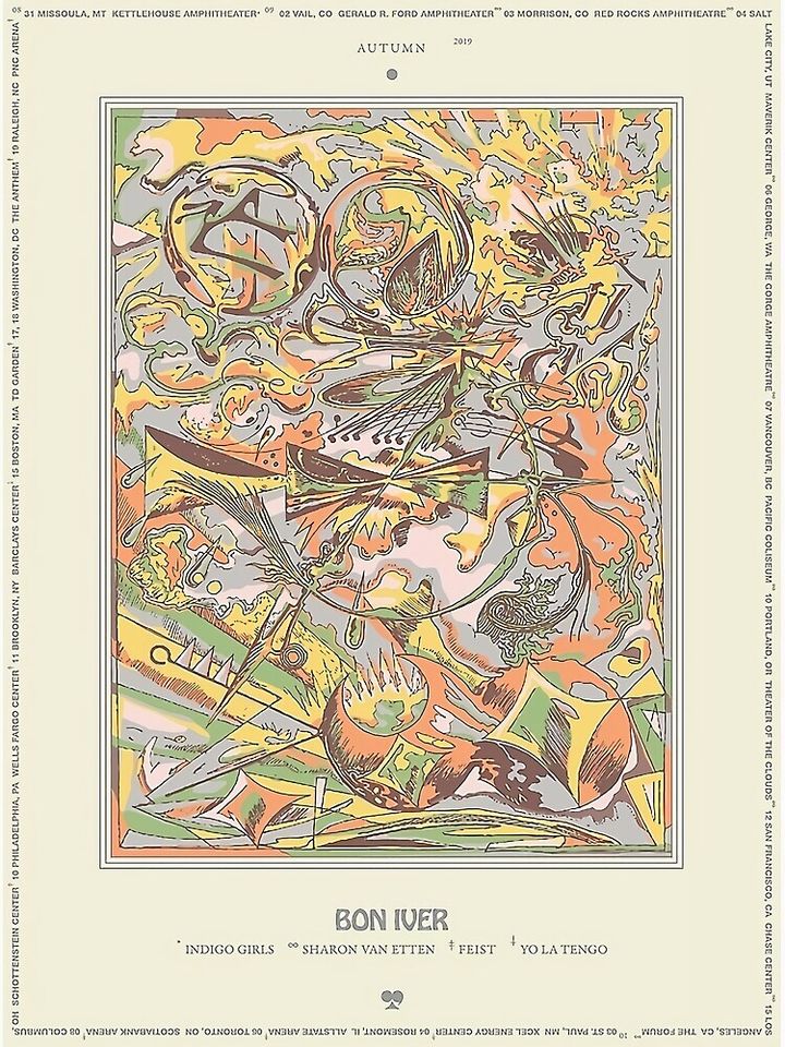 Bon Iver Fall Tour Premium Matte Vertical Poster