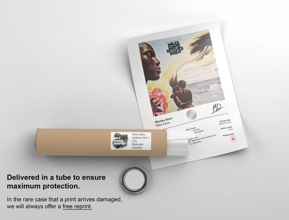 Miles Davis Poster - Bitches Brew Album Cover Poster Print