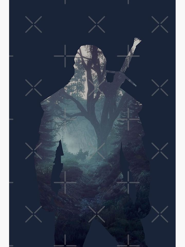 GERALT THE WITCHER MINIMALIST Premium Matte Vertical Poster