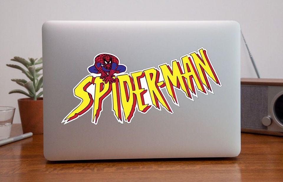 Spiderman 90's Logo  Sticker / Vinyl