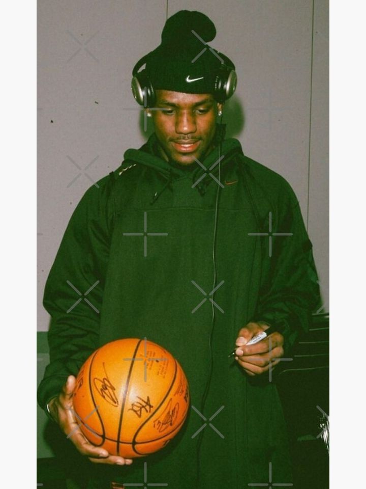 Teenage Lebron James Vintage Premium Matte Vertical Poster